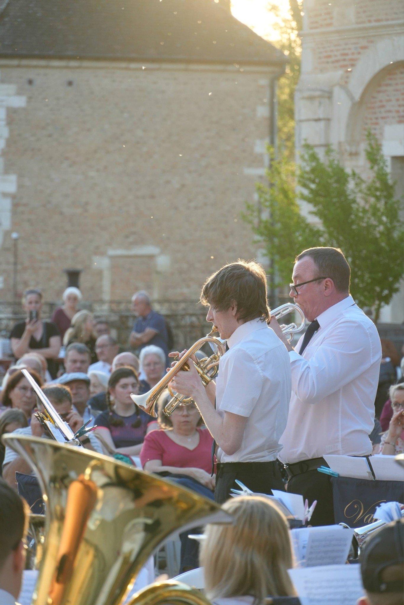 Two cornet players from Valley Brass Band
