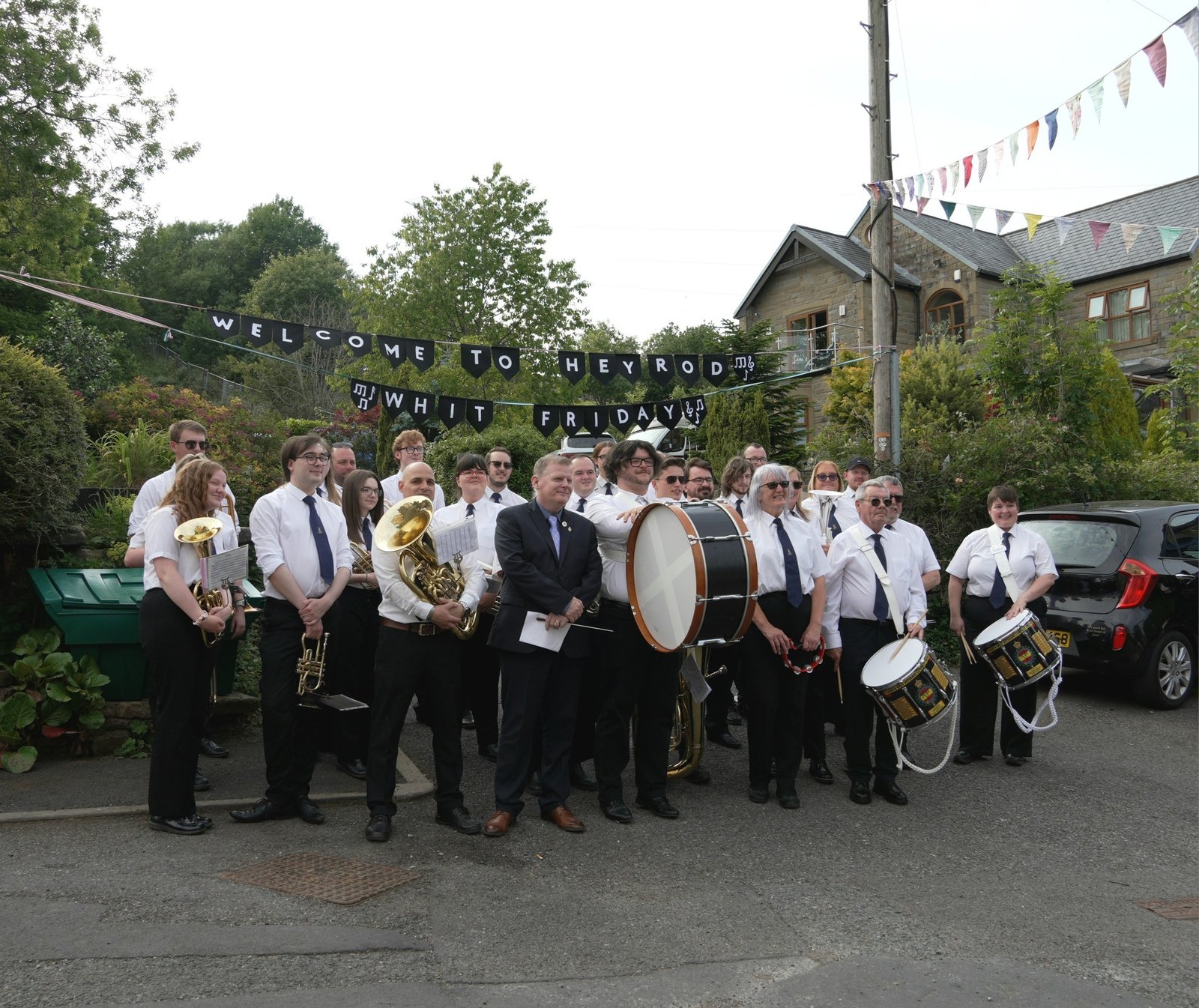 Valley Brass Band performing at Whit Friday Marches 2025